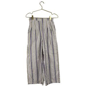 Nasty Gal All the‎ Stripe Wide-Leg Trousers Beach Summer Uk Size 10 US S 0050